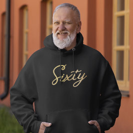 Camiseta Moderno 60º cumpleaños Sencillo Sesenta Oro