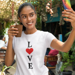 Camiseta Moderno AMOR Corazón Motif Elegante