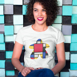 Camiseta Moderno arte Meeple Womens Shirt