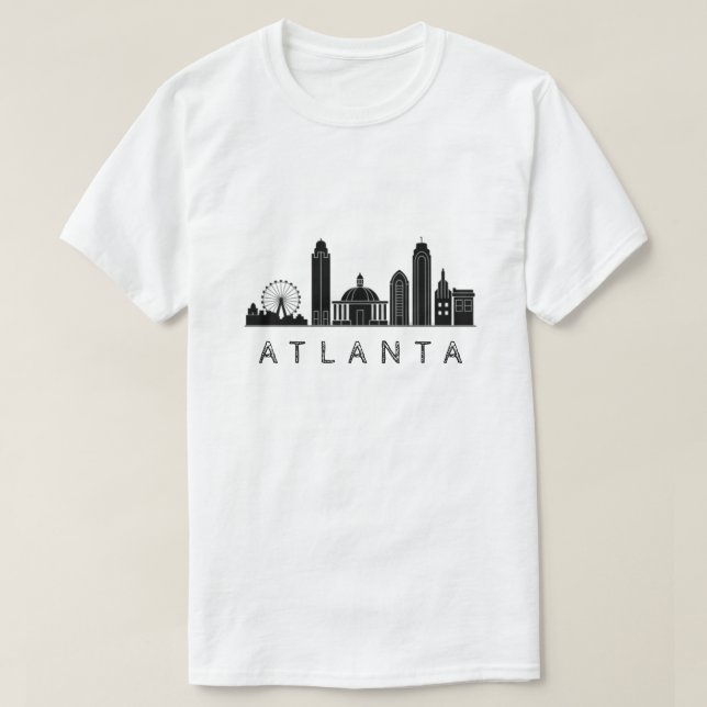 Camiseta Moderno Atlanta Georgia Estilizado Skyline (Diseño del anverso)