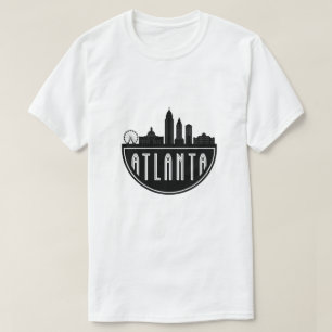 Camiseta Moderno Atlanta Georgia Estilizado Skyline