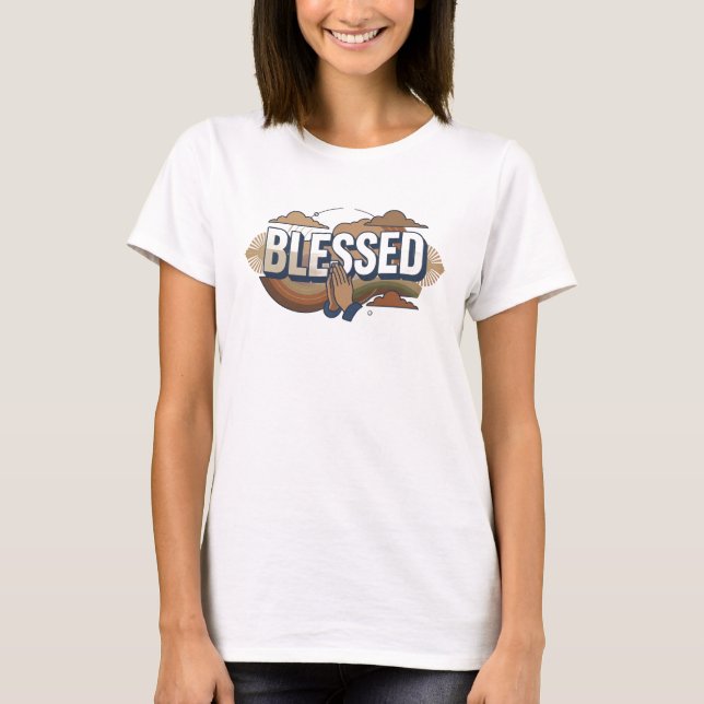 Camiseta Moderno BLESSED 2D Diseño Original (Anverso)