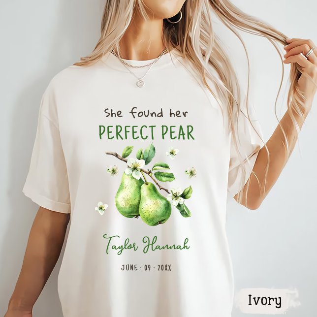 Camiseta Moderno Brunch Greenery Perfect Pear Bridal Ducha (Subido por el creador)