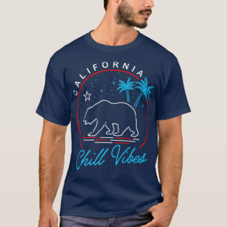 Camiseta Moderno California Neon Bear Chill Vibes Premium