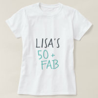 Moderno Casual Turquesa Negro 50 Fabuloso cumpleañ