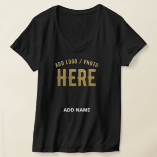 CAMISETA MODERNO CON ESTILO PERSONALIZABLE NEGRO MARCA VERI