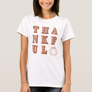 Camiseta Moderno Día de Acción de Gracias Boho por la tipog