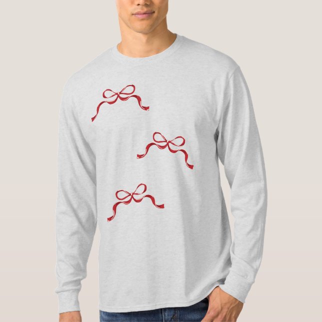 Camiseta Moderno El día de San Valentín Retro Cinta ROJA Bo (Anverso)