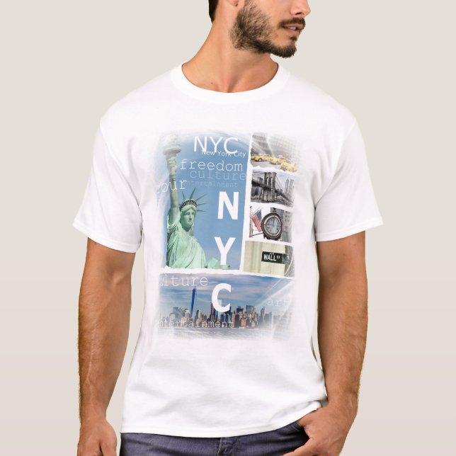 Camiseta Moderno elegante Nueva York Manhattan Nyc (Anverso)