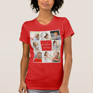 Camiseta Moderno Elegante Te Quiero Abuela Collage de 8 Fot