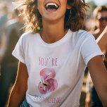 Camiseta Moderno, Es Flamante Belleza Flamingo Rosa<br><div class="desc">Moderno,  Es Flamante Belleza Flamingo Rosa</div>