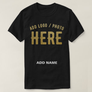 CAMISETA MODERNO ESTILIZADO PERSONALIZABLE NEGRO VERIFICADO
