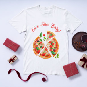 Camiseta Moderno Fiesta italiano de pizza Slice Slice Baby 