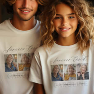 Camiseta Moderno Funeral/Memorial Amado por Siempre de 3 Fo