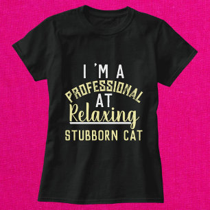 Camiseta Moderno guión divertido para gato Mujeres personal