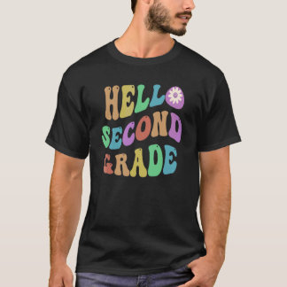 Camiseta Moderno Hola Maestra de Segundo Grado Hola 2do Gr