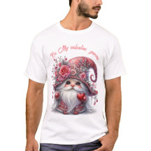 Moderno lindo plateado perlas rojas valentina gnom