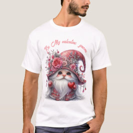 Camiseta Moderno lindo plateado perlas rojas valentina gnom
