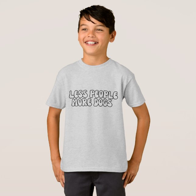 Camiseta Moderno Menos personas Más groovía DOG Guión de te (Anverso completo)