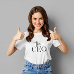 Camiseta Moderno Mínimo El CEO Negro<br><div class="desc">Moderno Mínimo El CEO Negro</div>