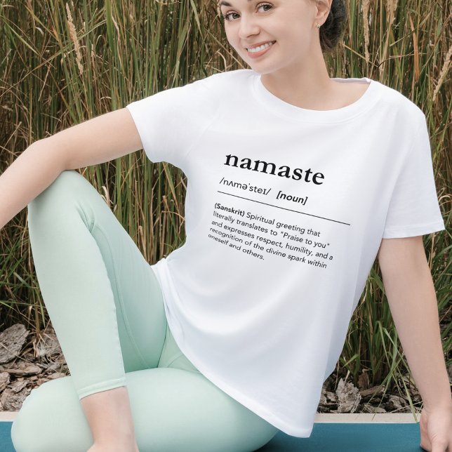 Camiseta Moderno Namaste Meditación Yoga Espiritual (Subido por el creador)