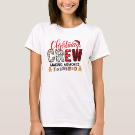 Camiseta Moderno Navidad Familia Elegante Corto Retro Color