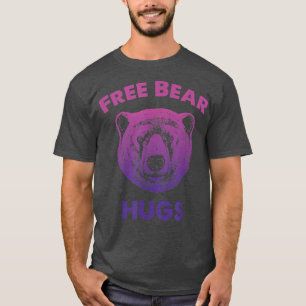 Camiseta Moderno Oso Libre Abrazos Humor Animal