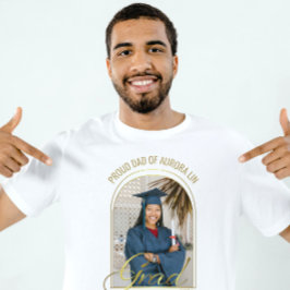 Camiseta Moderno Papá Orgulloso de la Graduada Foto Persona