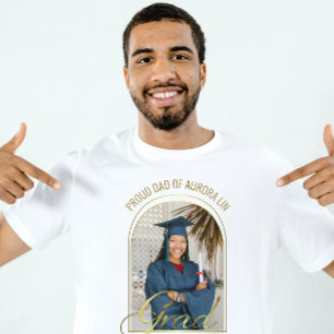 Camiseta Moderno Papá Orgulloso de la Graduada Foto Persona