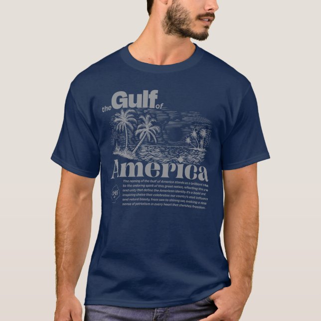 Camiseta Moderno patriótico Inspirador Golfo de América (Anverso)