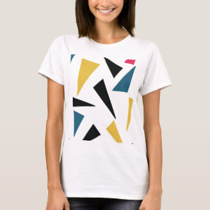 Camiseta Moderno patrón geométrico alegre, divertido y vibr