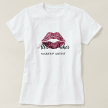 Moderno Purpurina Rojo besó a artista de maquillaj