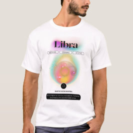 Camiseta Moderno Rótulo Zodiac Libra Cotización Elemento Ai