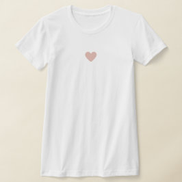 Camiseta Moderno Rubor de amor rosa Personalizado elegante