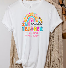 Camiseta Moderno segundo grado de Rainbow Teacher School Na