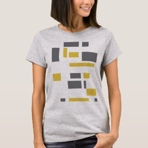 Camiseta Moderno, simple, patrón geométrico amarillo gris c
