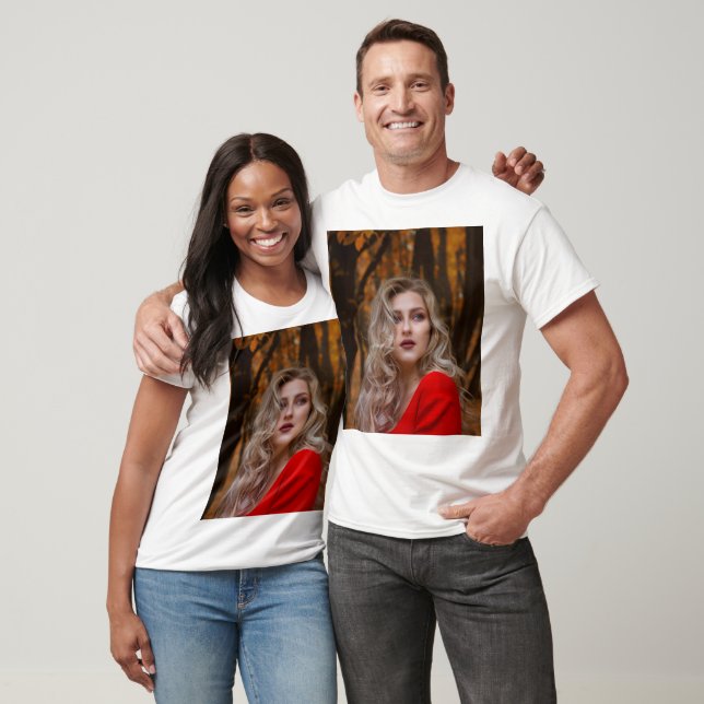 Camiseta Moderno Simple Personalizado Una Foto (Unisexo)