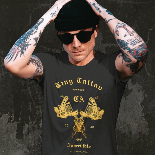 Camiseta Moderno Tattoo Artist State Nombre personalizado B (Subido por el creador)