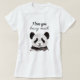 Camiseta Moderno Te Amo Mucho Panda Blanco Y Negro (Diseño del anverso)