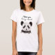 Camiseta Moderno Te Amo Mucho Panda Blanco Y Negro (Anverso)