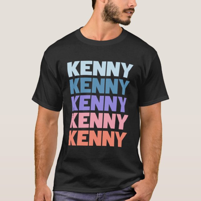Camiseta Moderno texto repetido Kenny (Anverso)