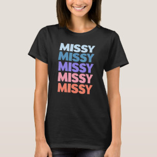 Camiseta Moderno texto repetido Missy