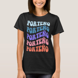 Camiseta Moderno Texto Repetido Porteño Buenos Aires 1