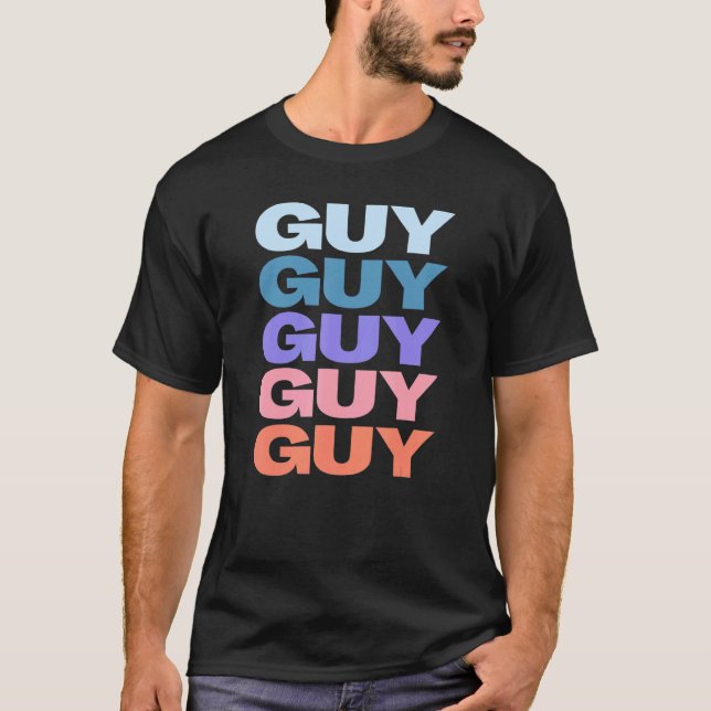 Camiseta Moderno tipo de texto repetido (Anverso)