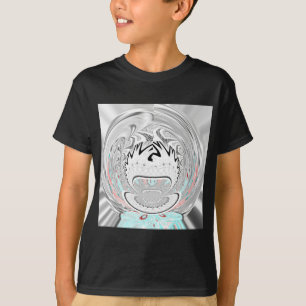 Camiseta Moderno Urban Ash Gray Flora Abstract Pattern Art