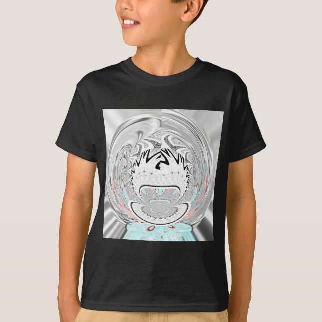 Camiseta Moderno Urban Ash Gray Flora Abstract Pattern Art (Anverso)