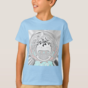 Camiseta Moderno Urban Ash Gray Flora Abstract Pattern Art