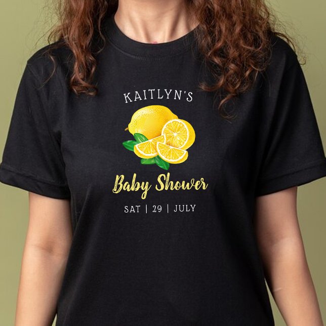 Camiseta Moderno Watercolor Lemon Baby Shower (Subido por el creador)