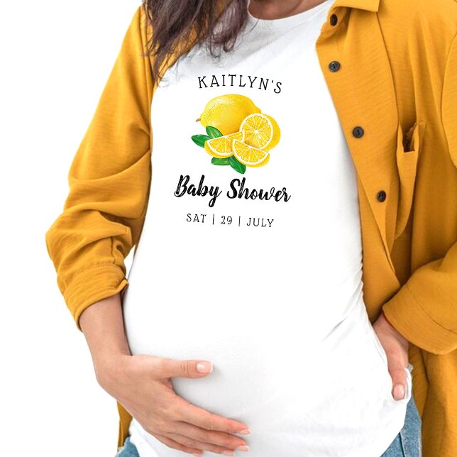 Camiseta Moderno Watercolor Lemon Baby Shower (Subido por el creador)