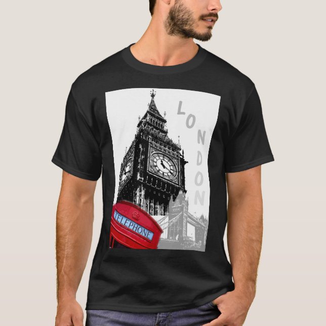 Camiseta Moderno y elegante arte pop de Londres Big Ben (Anverso)